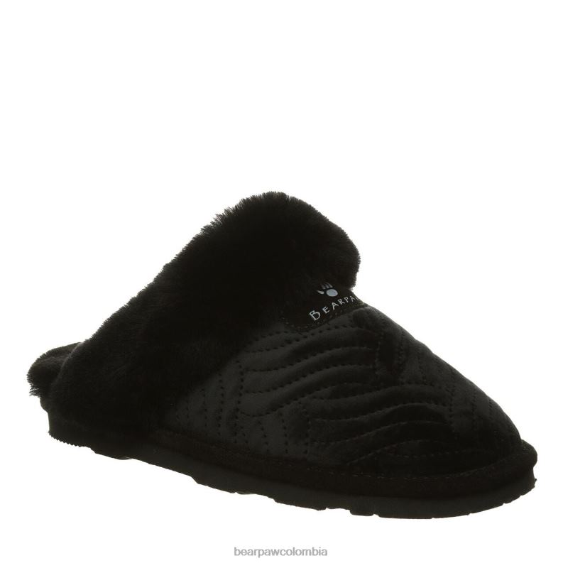 BEARPAW 8B2H310 zapatillas terciopelo negro mujer effie
