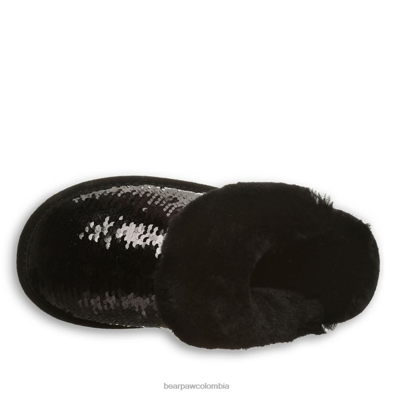 BEARPAW 8B2H314 zapatillas lentejuelas negras mujer loki exótico
