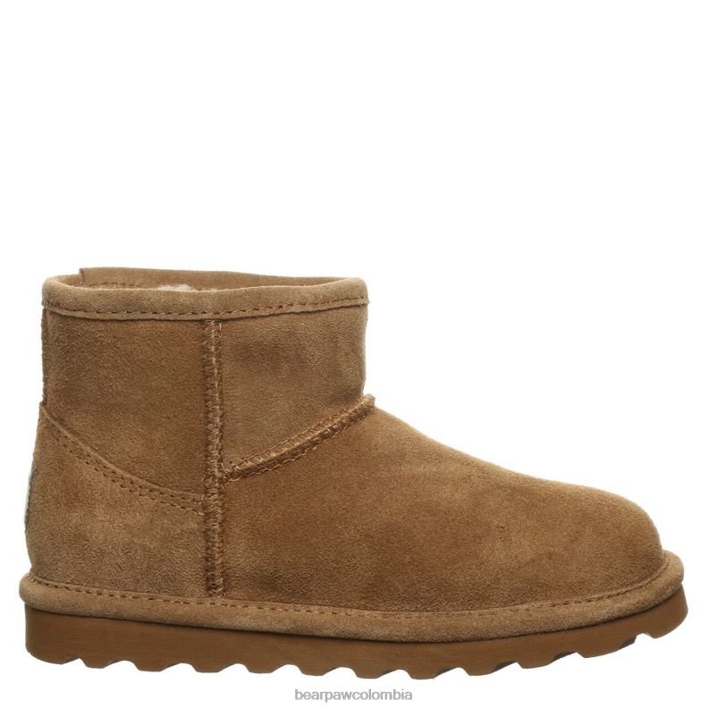 BEARPAW 8B2H566 botas nuez dura niños juventud alyssa