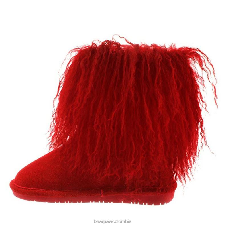 BEARPAW 8B2H580 botas rojo niños abucheo juventud