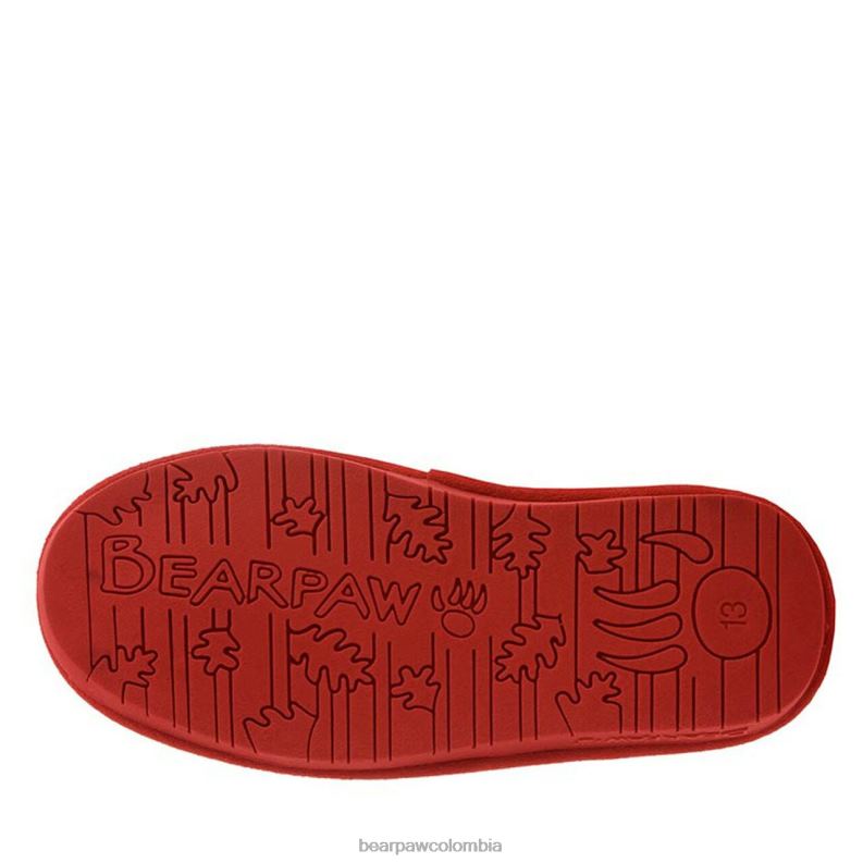 BEARPAW 8B2H580 botas rojo niños abucheo juventud