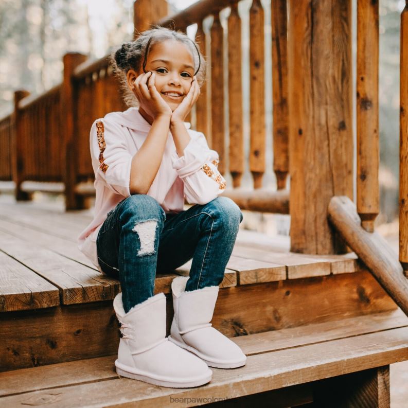 BEARPAW 8B2H581 botas Rosa palido niños juventud rosalina