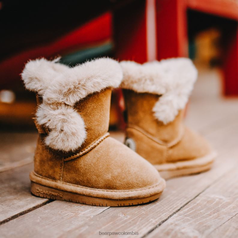 BEARPAW 8B2H584 botas nuez dura niños juventud betsey