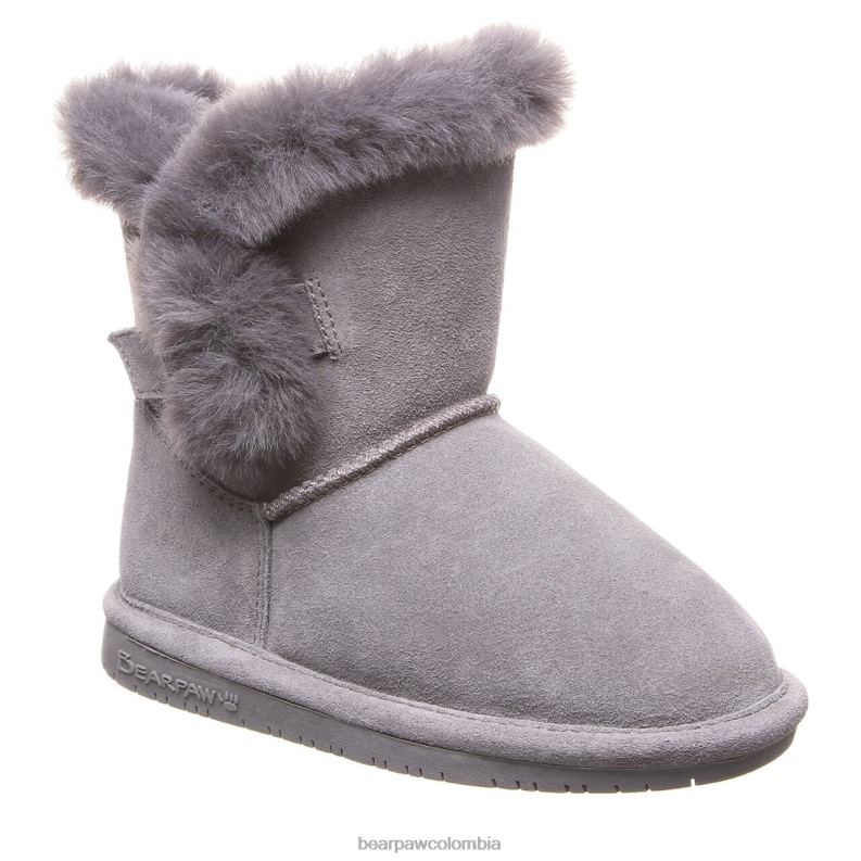 BEARPAW 8B2H585 botas niebla gris niños juventud betsey