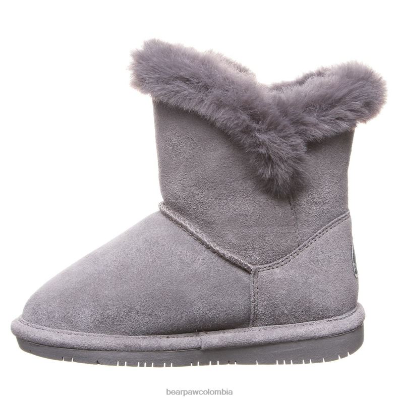 BEARPAW 8B2H585 botas niebla gris niños juventud betsey