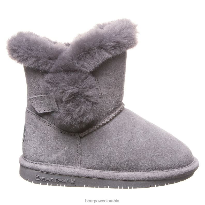 BEARPAW 8B2H585 botas niebla gris niños juventud betsey