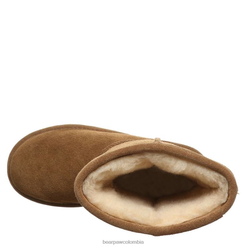 BEARPAW 8B2H586 botas nuez dura niños elle alto joven