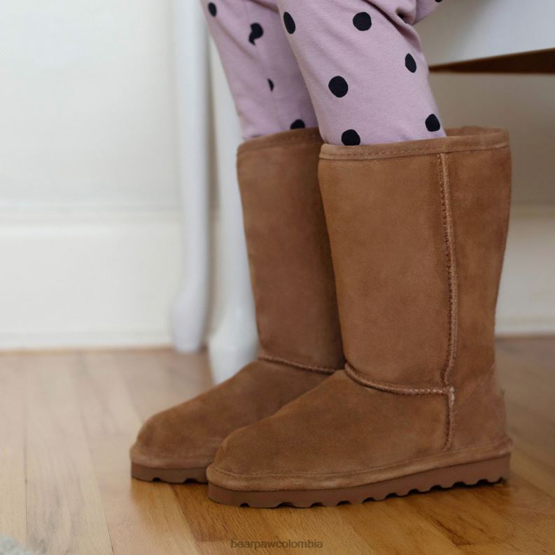 BEARPAW 8B2H586 botas nuez dura niños elle alto joven