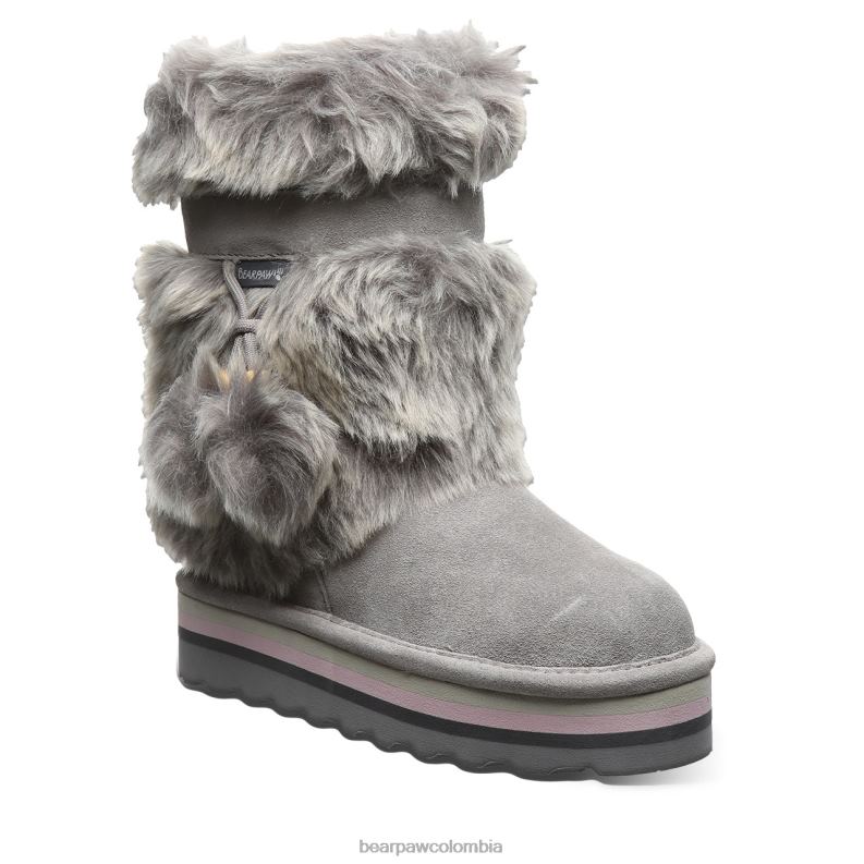 BEARPAW 8B2H597 botas niebla gris niños retro tama juvenil