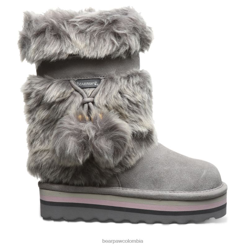 BEARPAW 8B2H597 botas niebla gris niños retro tama juvenil