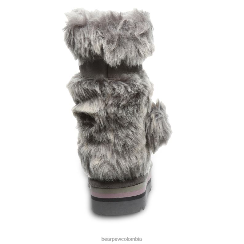 BEARPAW 8B2H597 botas niebla gris niños retro tama juvenil