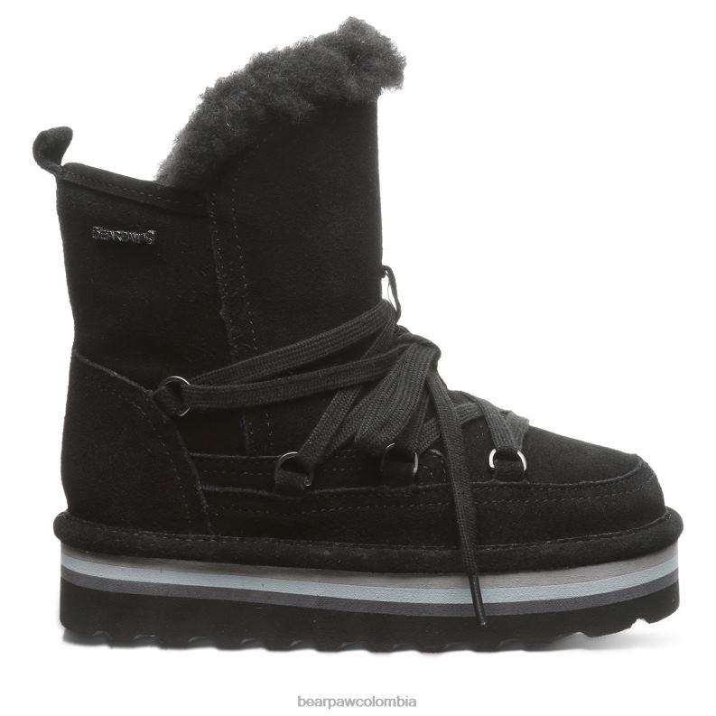 BEARPAW 8B2H599 botas negro niños retro mondi juvenil