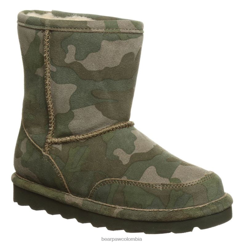 BEARPAW 8B2H603 botas camuflaje oliva niños juventud brady