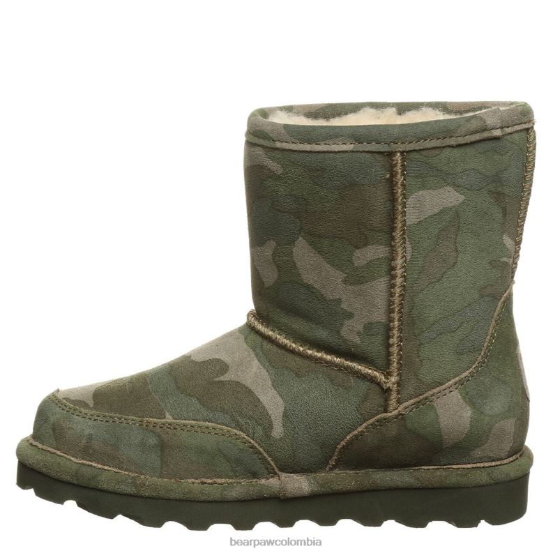 BEARPAW 8B2H603 botas camuflaje oliva niños juventud brady