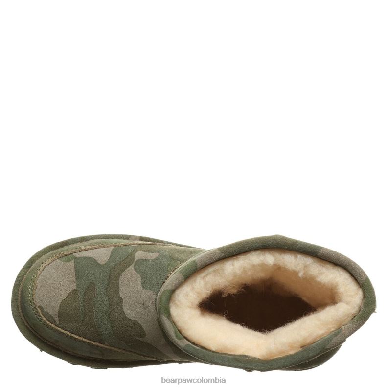 BEARPAW 8B2H603 botas camuflaje oliva niños juventud brady