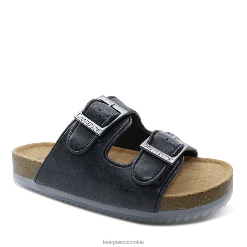 BEARPAW 8B2H620 sandalias negro niños juventud de brooklyn