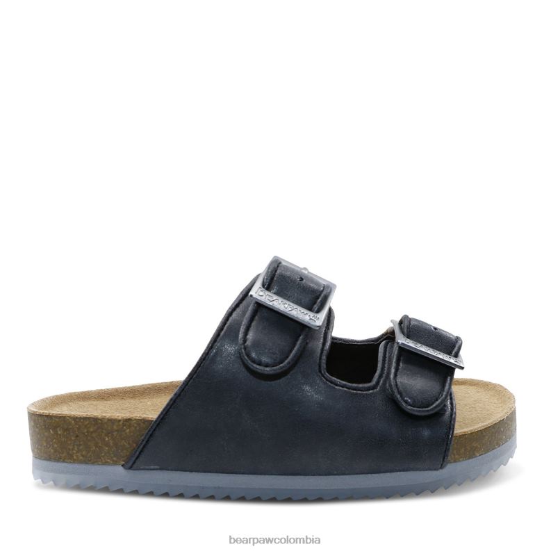 BEARPAW 8B2H620 sandalias negro niños juventud de brooklyn