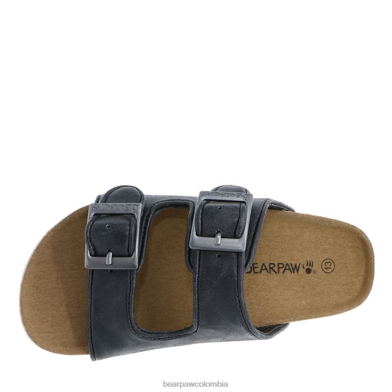 BEARPAW 8B2H620 sandalias negro niños juventud de brooklyn