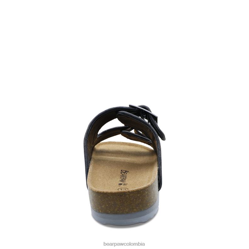 BEARPAW 8B2H620 sandalias negro niños juventud de brooklyn