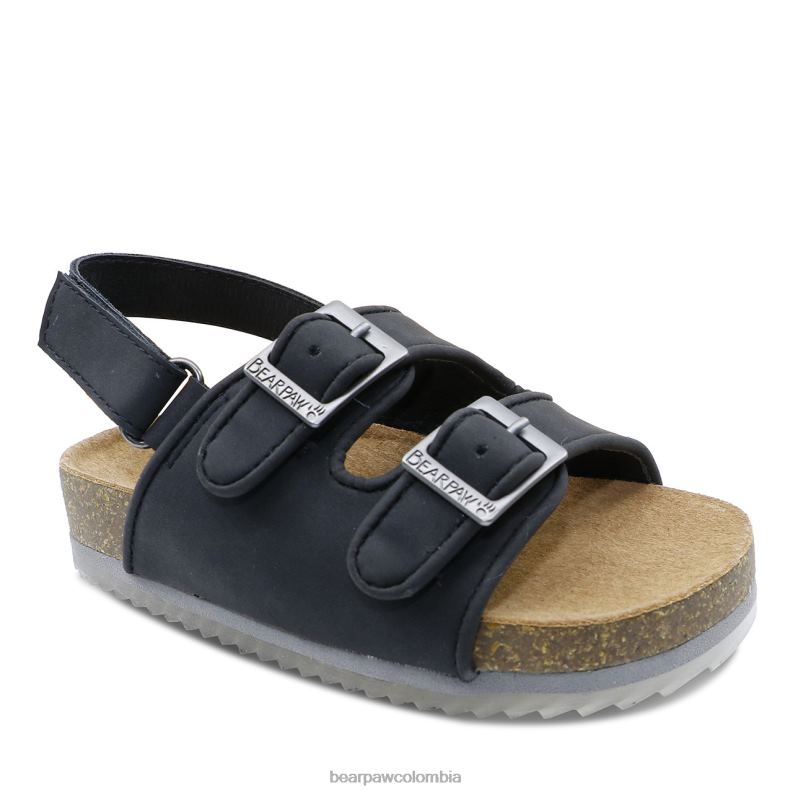 BEARPAW 8B2H621 sandalias negro niños niño de brooklyn
