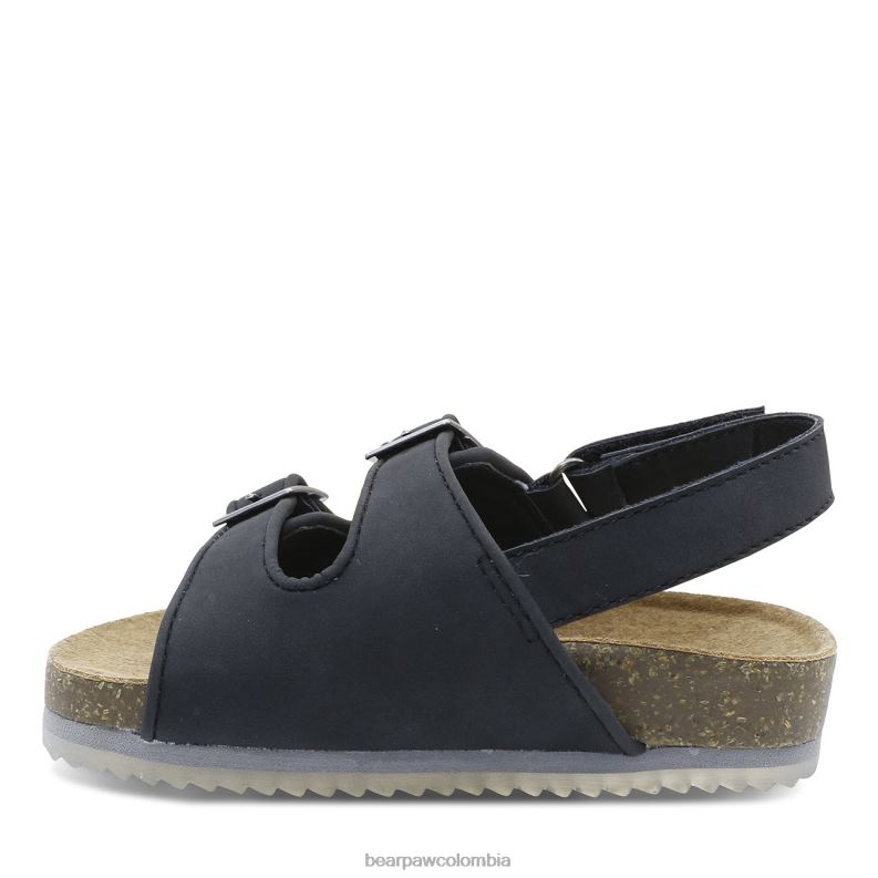 BEARPAW 8B2H621 sandalias negro niños niño de brooklyn