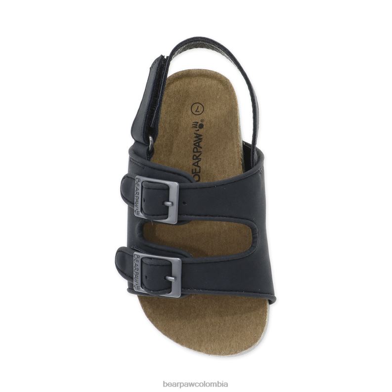 BEARPAW 8B2H621 sandalias negro niños niño de brooklyn