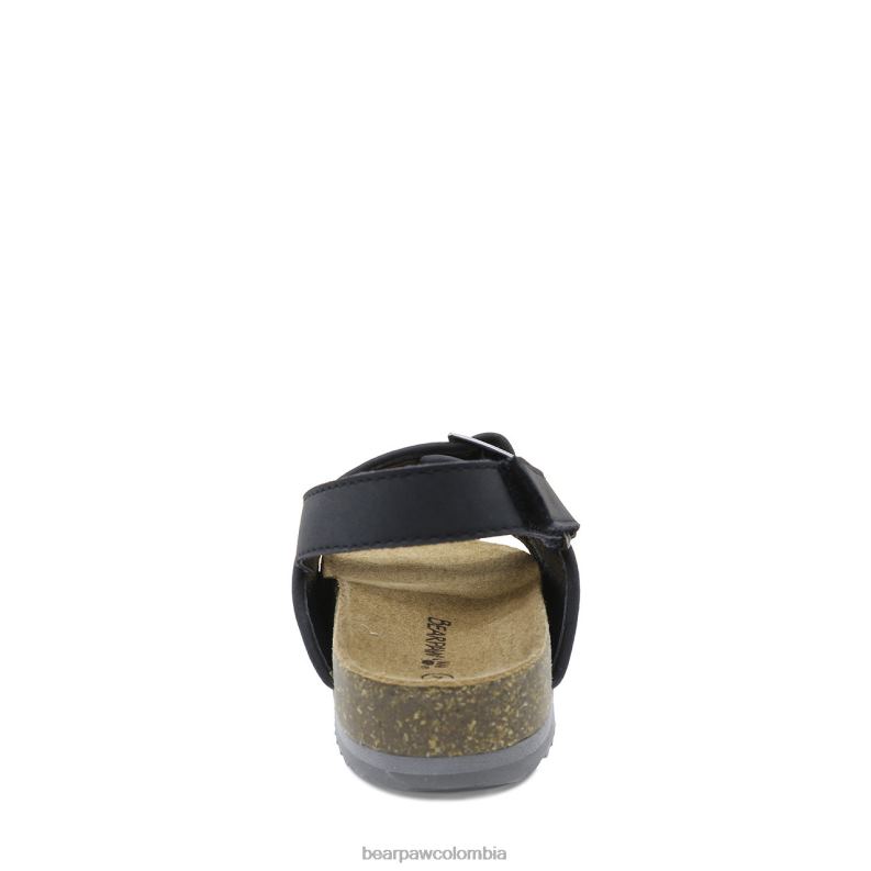 BEARPAW 8B2H621 sandalias negro niños niño de brooklyn