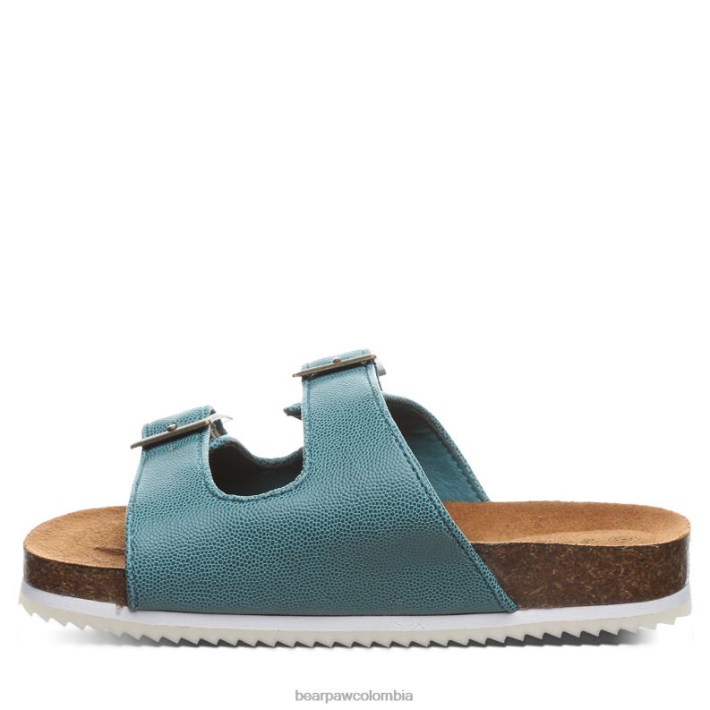 BEARPAW 8B2H624 sandalias verde azulado niños juventud de brooklyn