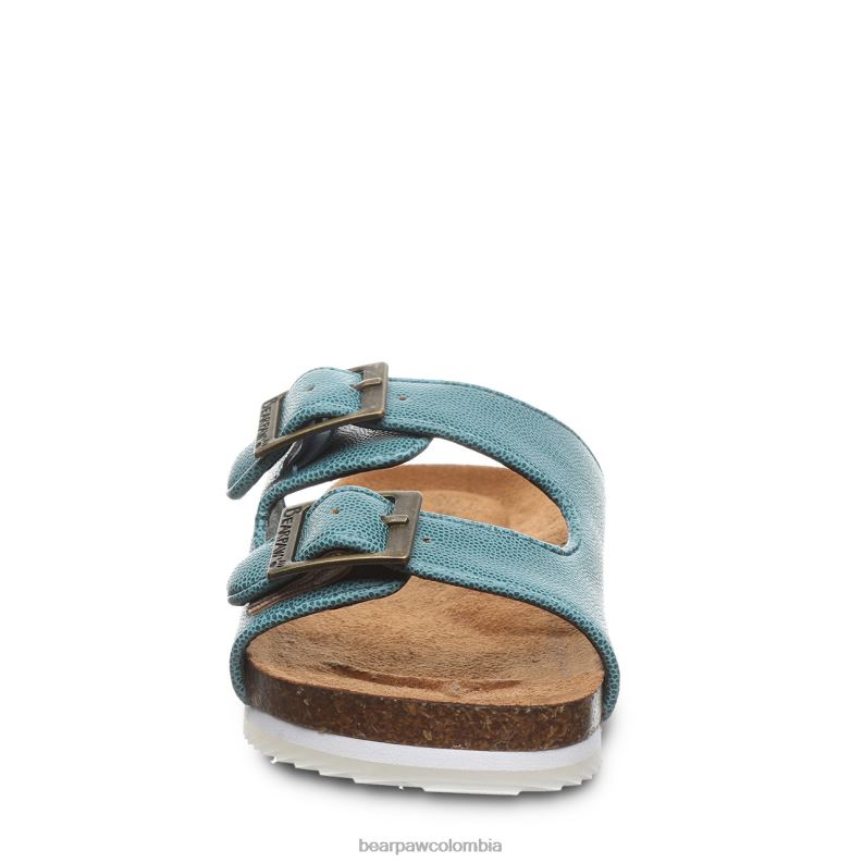 BEARPAW 8B2H624 sandalias verde azulado niños juventud de brooklyn