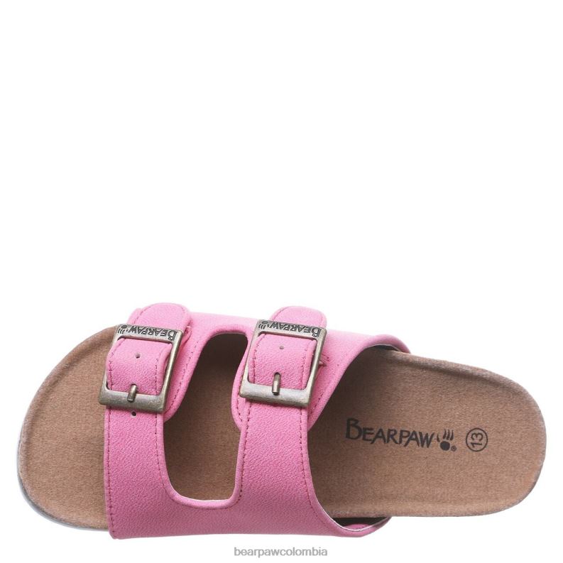 BEARPAW 8B2H628 sandalias rosa caramelo niños juventud de brooklyn
