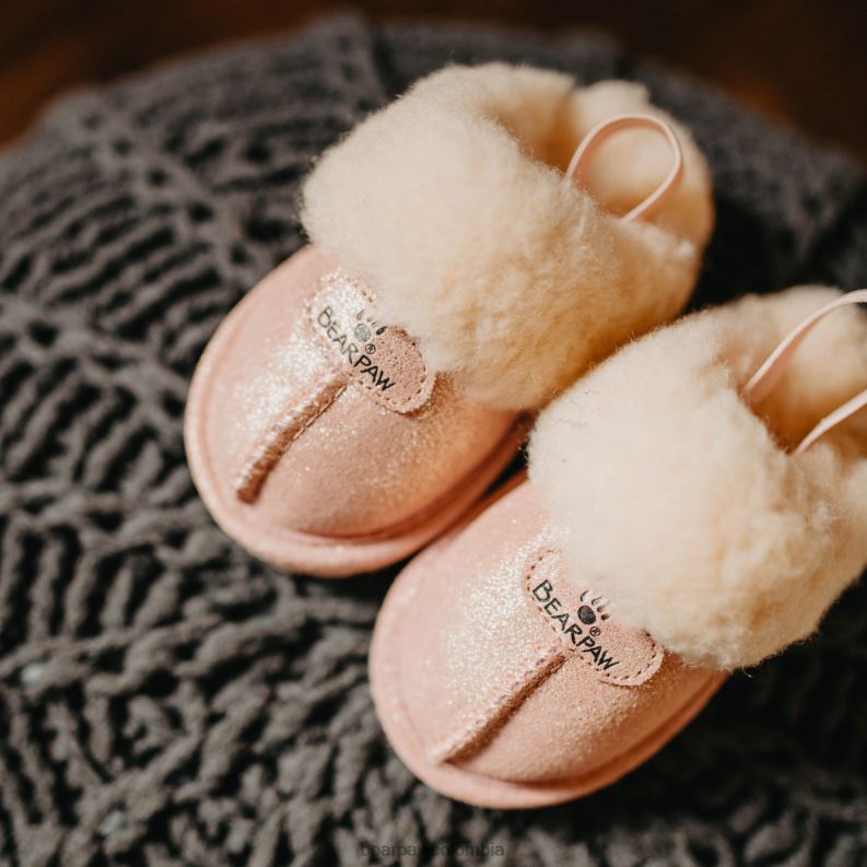 BEARPAW 8B2H612 zapatillas brillo rosa niños niño loki