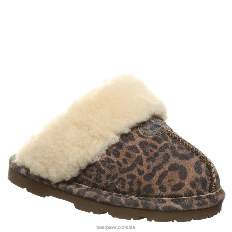 BEARPAW 8B2H616 zapatillas leopardo niños juventud loki